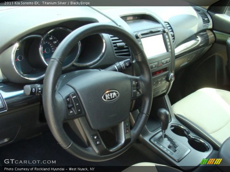 Titanium Silver / Black/Beige 2011 Kia Sorento EX