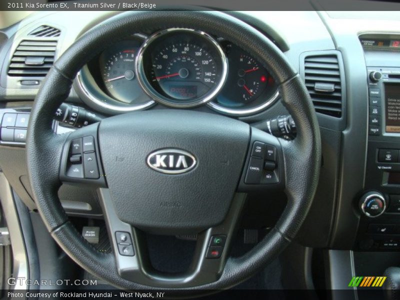 Titanium Silver / Black/Beige 2011 Kia Sorento EX
