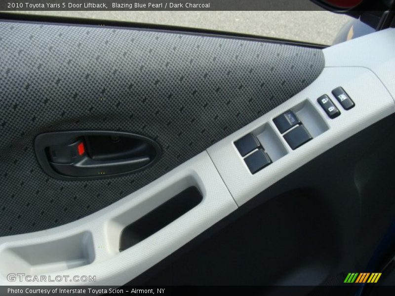 Blazing Blue Pearl / Dark Charcoal 2010 Toyota Yaris 5 Door Liftback