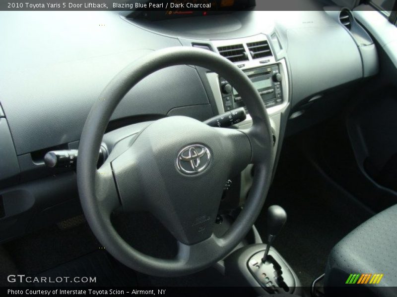 Blazing Blue Pearl / Dark Charcoal 2010 Toyota Yaris 5 Door Liftback