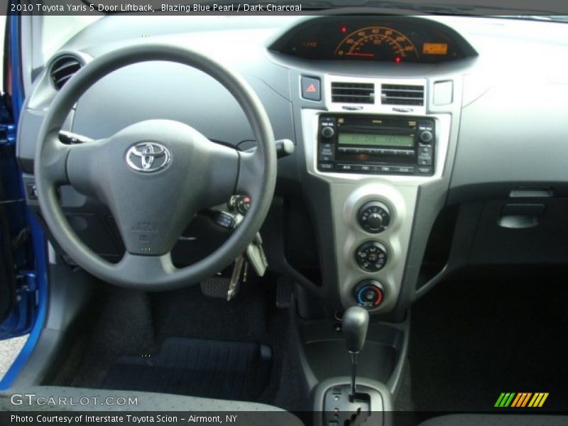 Blazing Blue Pearl / Dark Charcoal 2010 Toyota Yaris 5 Door Liftback