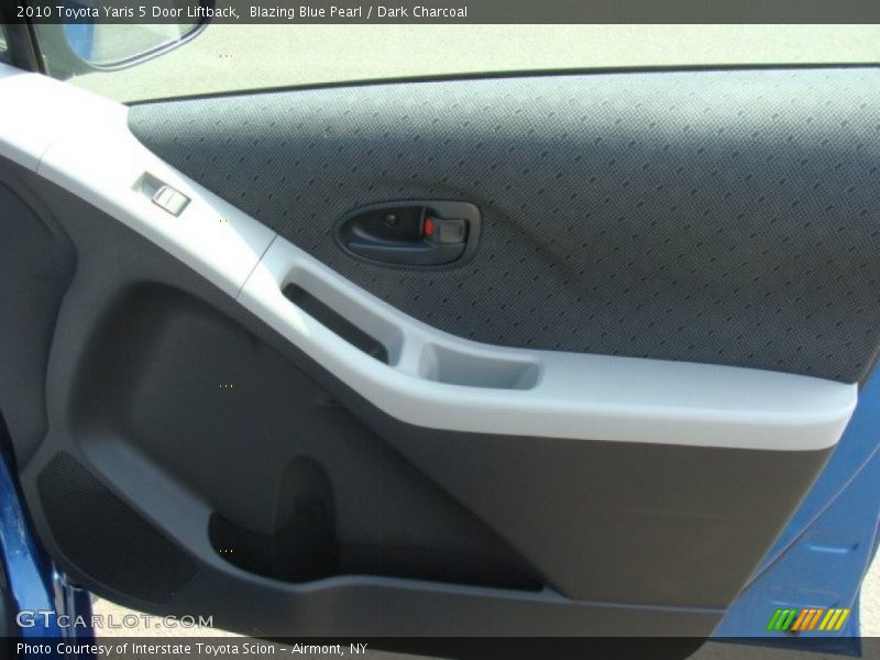 Blazing Blue Pearl / Dark Charcoal 2010 Toyota Yaris 5 Door Liftback