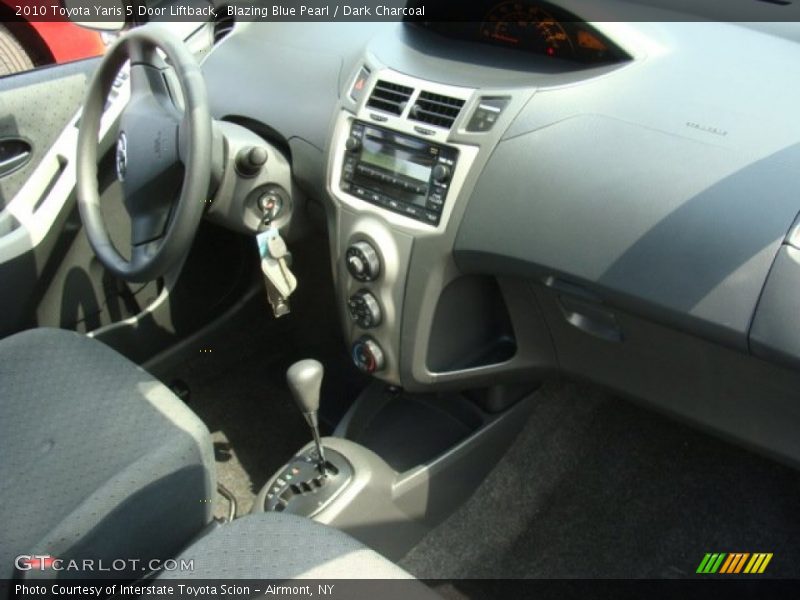 Blazing Blue Pearl / Dark Charcoal 2010 Toyota Yaris 5 Door Liftback