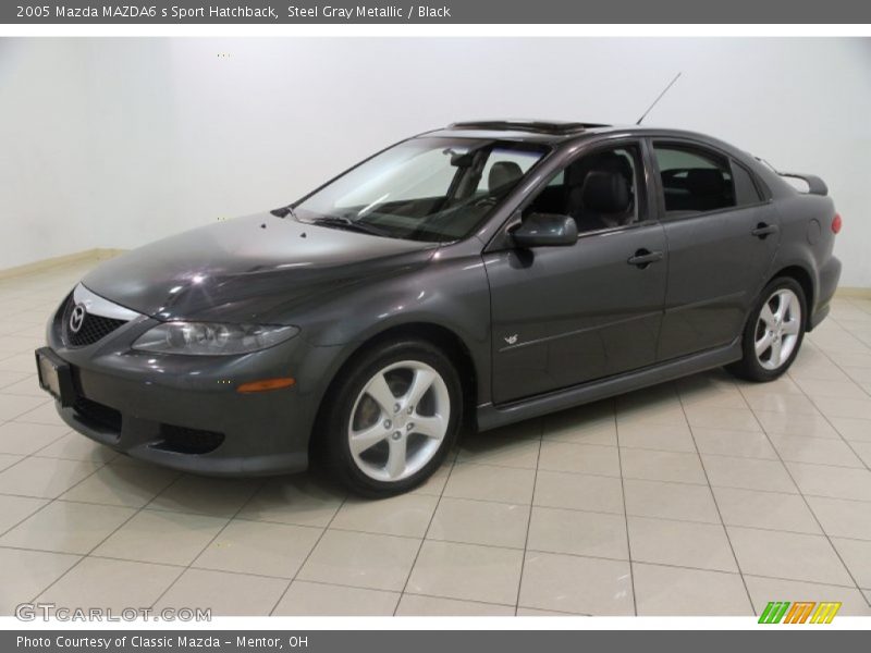 Steel Gray Metallic / Black 2005 Mazda MAZDA6 s Sport Hatchback