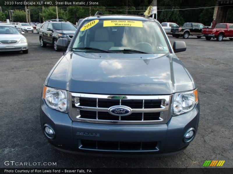Steel Blue Metallic / Stone 2010 Ford Escape XLT 4WD