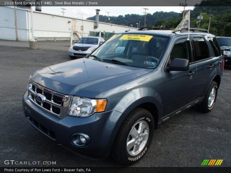 Steel Blue Metallic / Stone 2010 Ford Escape XLT 4WD
