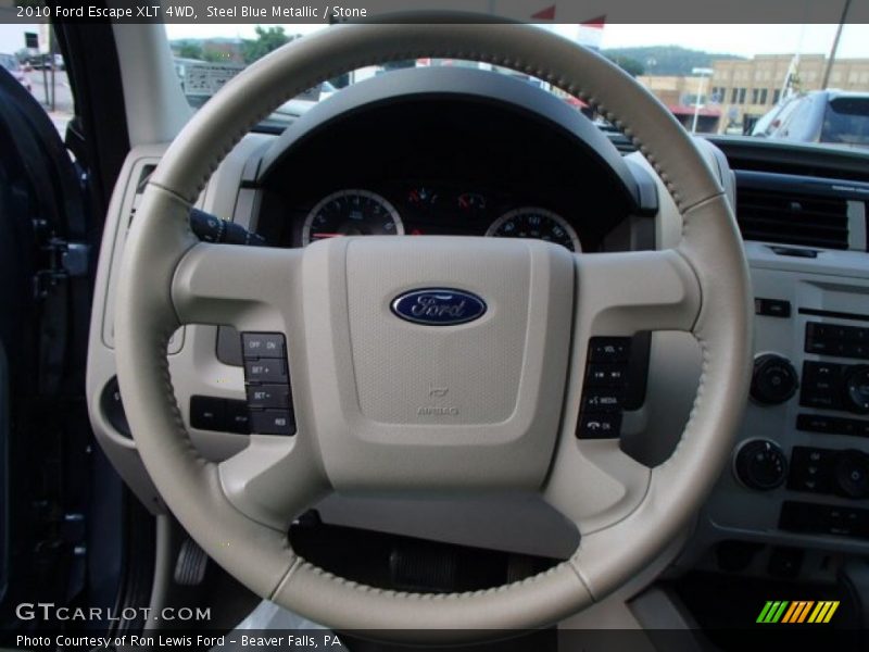 Steel Blue Metallic / Stone 2010 Ford Escape XLT 4WD