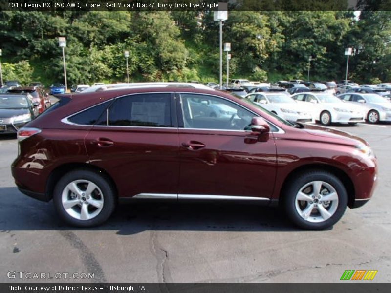 Claret Red Mica / Black/Ebony Birds Eye Maple 2013 Lexus RX 350 AWD