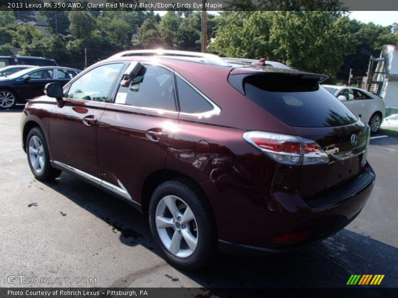 Claret Red Mica / Black/Ebony Birds Eye Maple 2013 Lexus RX 350 AWD