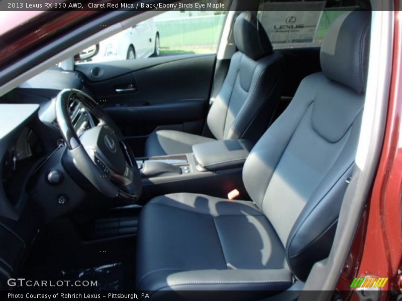 Claret Red Mica / Black/Ebony Birds Eye Maple 2013 Lexus RX 350 AWD
