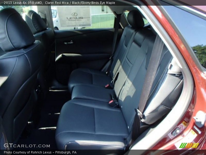 Claret Red Mica / Black/Ebony Birds Eye Maple 2013 Lexus RX 350 AWD