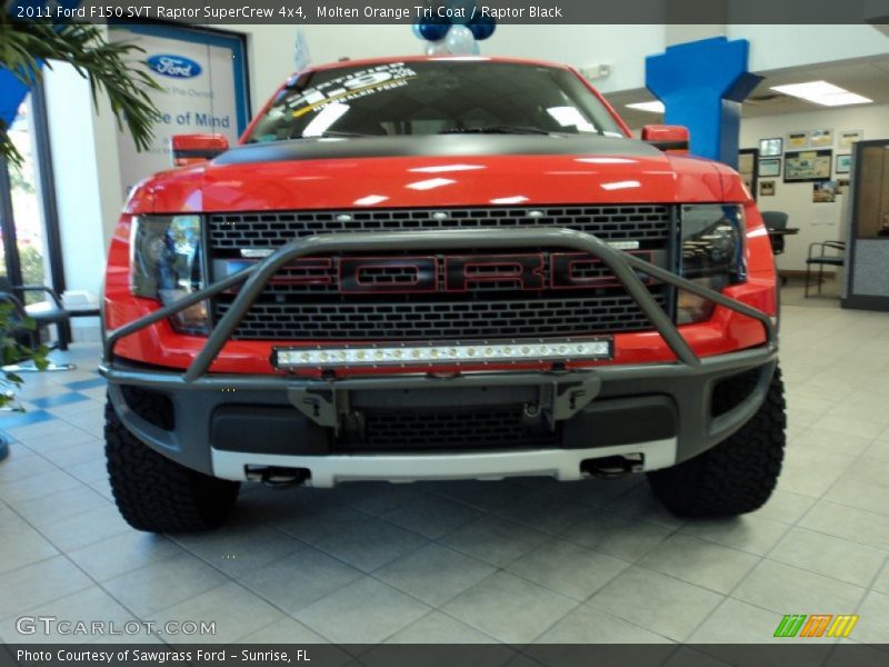 Molten Orange Tri Coat / Raptor Black 2011 Ford F150 SVT Raptor SuperCrew 4x4