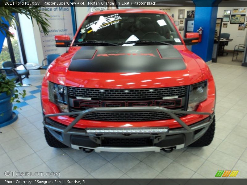Molten Orange Tri Coat / Raptor Black 2011 Ford F150 SVT Raptor SuperCrew 4x4
