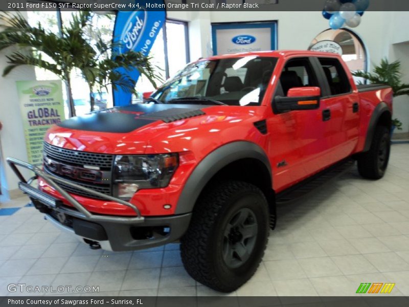 Molten Orange Tri Coat / Raptor Black 2011 Ford F150 SVT Raptor SuperCrew 4x4