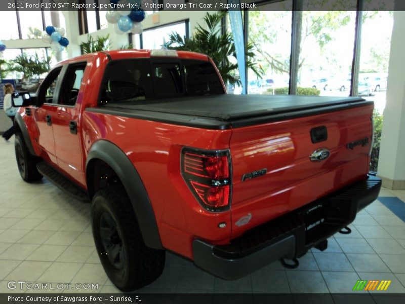Molten Orange Tri Coat / Raptor Black 2011 Ford F150 SVT Raptor SuperCrew 4x4