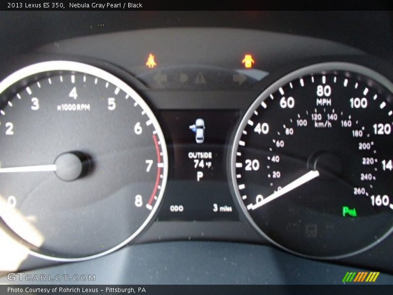 Nebula Gray Pearl / Black 2013 Lexus ES 350