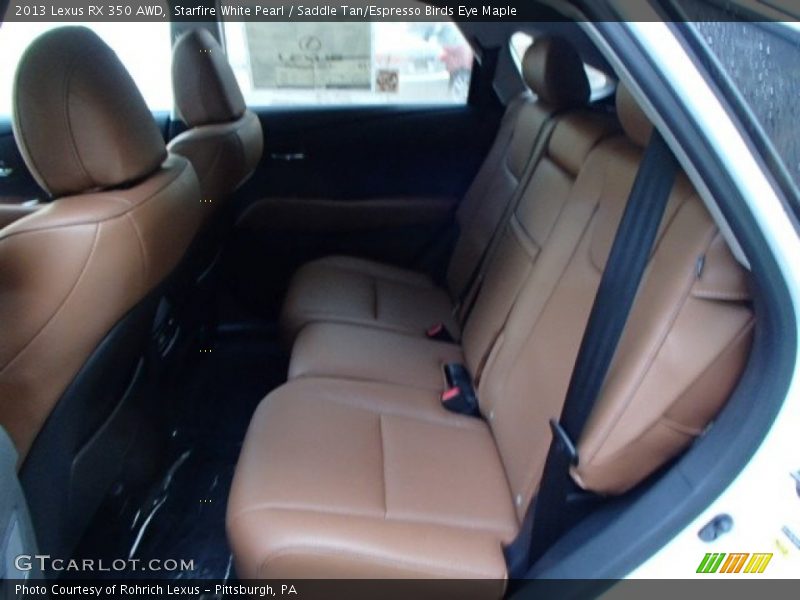 Starfire White Pearl / Saddle Tan/Espresso Birds Eye Maple 2013 Lexus RX 350 AWD