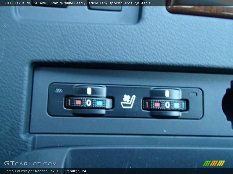 Starfire White Pearl / Saddle Tan/Espresso Birds Eye Maple 2013 Lexus RX 350 AWD