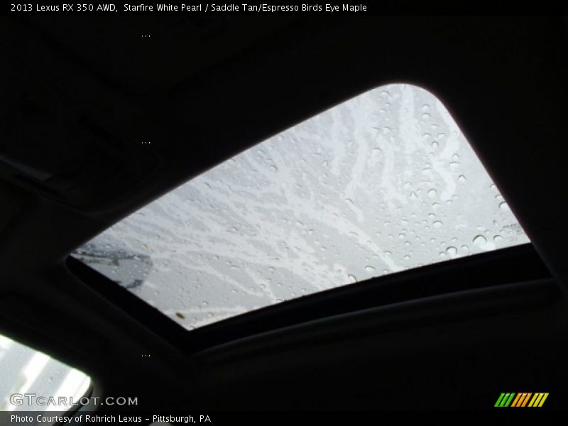 Starfire White Pearl / Saddle Tan/Espresso Birds Eye Maple 2013 Lexus RX 350 AWD