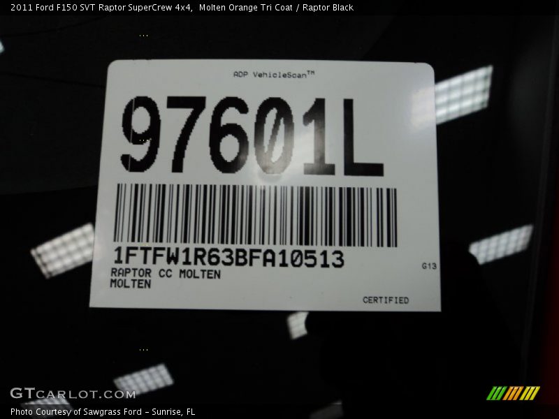 Molten Orange Tri Coat / Raptor Black 2011 Ford F150 SVT Raptor SuperCrew 4x4