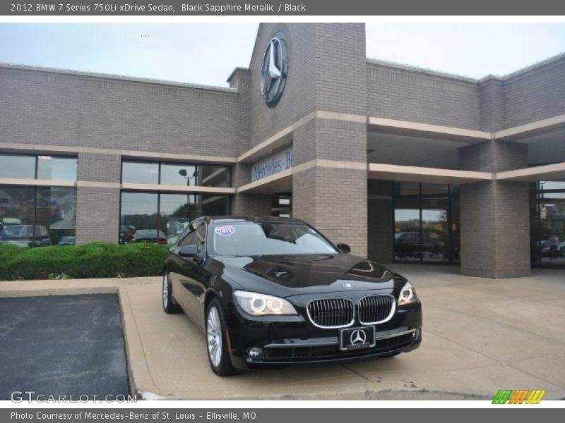Black Sapphire Metallic / Black 2012 BMW 7 Series 750Li xDrive Sedan