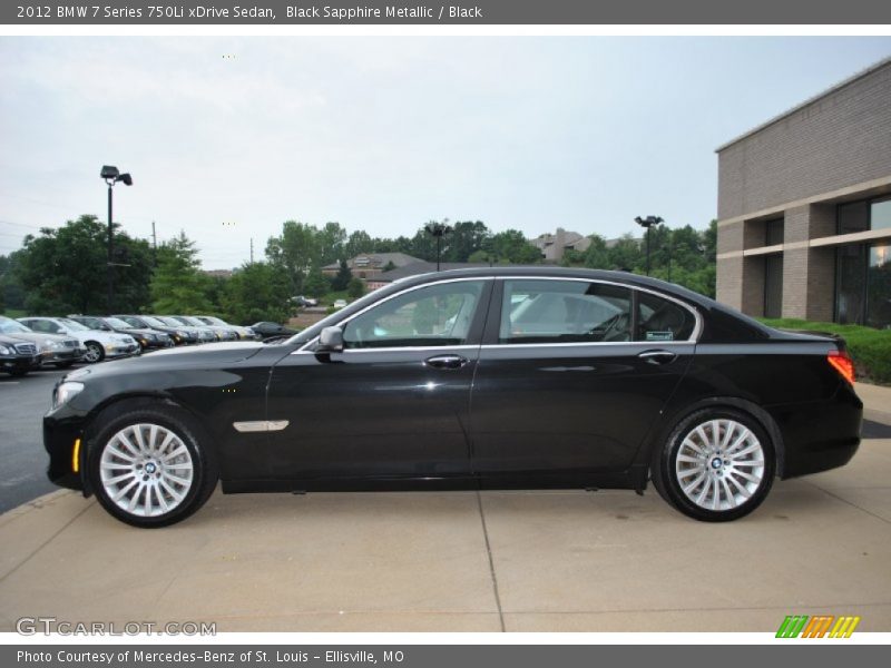 Black Sapphire Metallic / Black 2012 BMW 7 Series 750Li xDrive Sedan