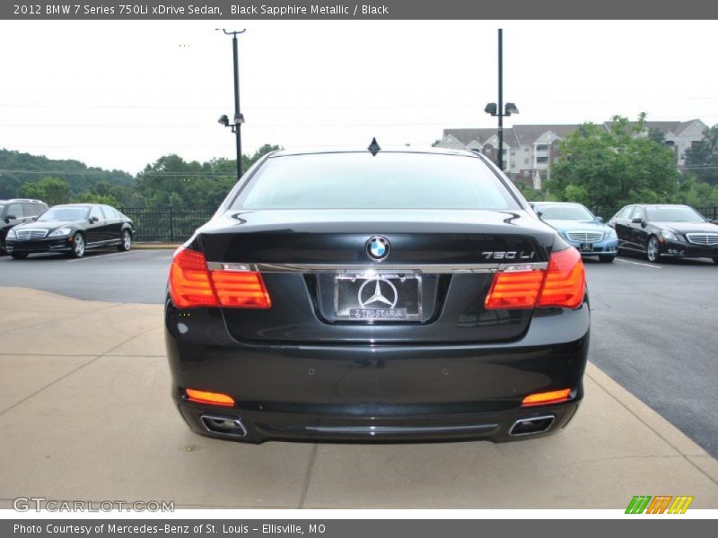 Black Sapphire Metallic / Black 2012 BMW 7 Series 750Li xDrive Sedan