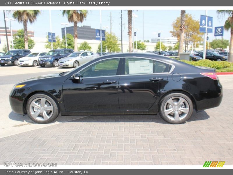 Crystal Black Pearl / Ebony 2013 Acura TL SH-AWD Advance
