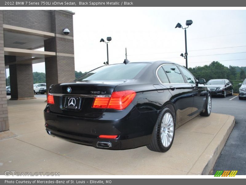 Black Sapphire Metallic / Black 2012 BMW 7 Series 750Li xDrive Sedan