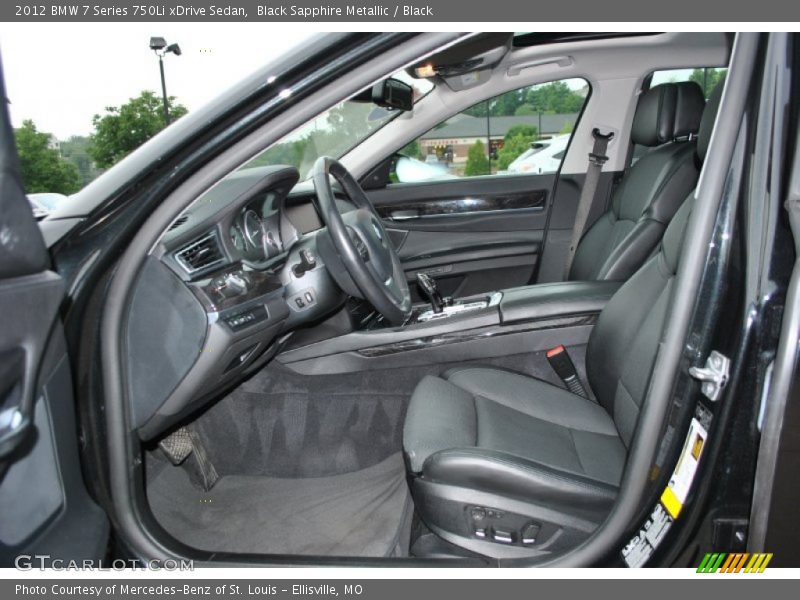 Black Sapphire Metallic / Black 2012 BMW 7 Series 750Li xDrive Sedan