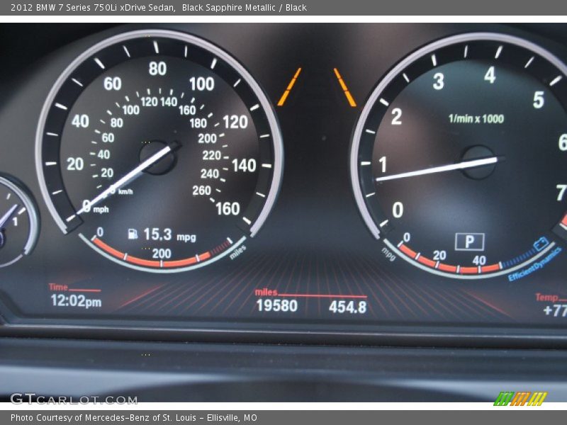 Black Sapphire Metallic / Black 2012 BMW 7 Series 750Li xDrive Sedan