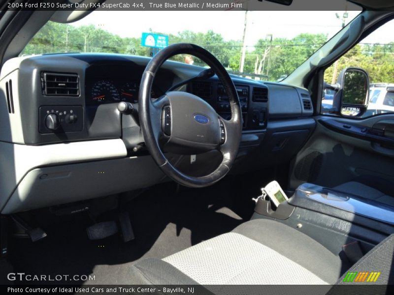 True Blue Metallic / Medium Flint 2004 Ford F250 Super Duty FX4 SuperCab 4x4