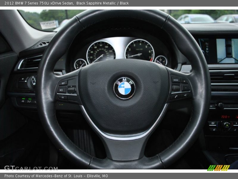 Black Sapphire Metallic / Black 2012 BMW 7 Series 750Li xDrive Sedan