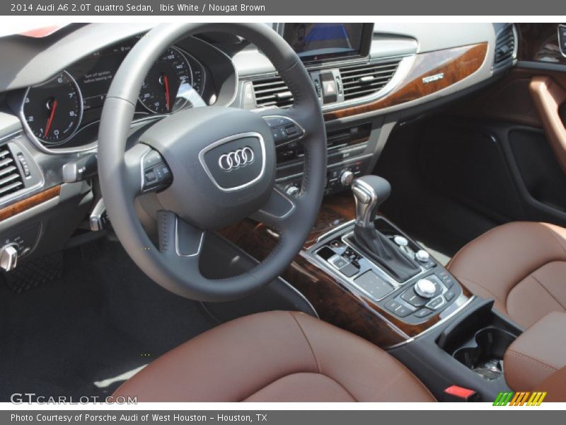 Ibis White / Nougat Brown 2014 Audi A6 2.0T quattro Sedan