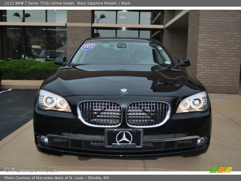 Black Sapphire Metallic / Black 2012 BMW 7 Series 750Li xDrive Sedan