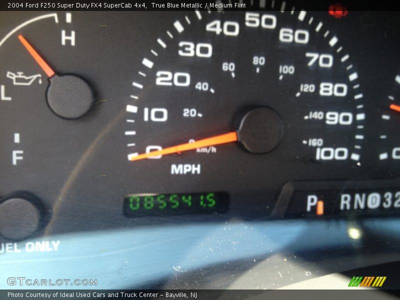 True Blue Metallic / Medium Flint 2004 Ford F250 Super Duty FX4 SuperCab 4x4