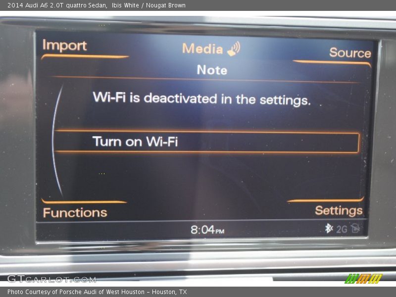 Ibis White / Nougat Brown 2014 Audi A6 2.0T quattro Sedan