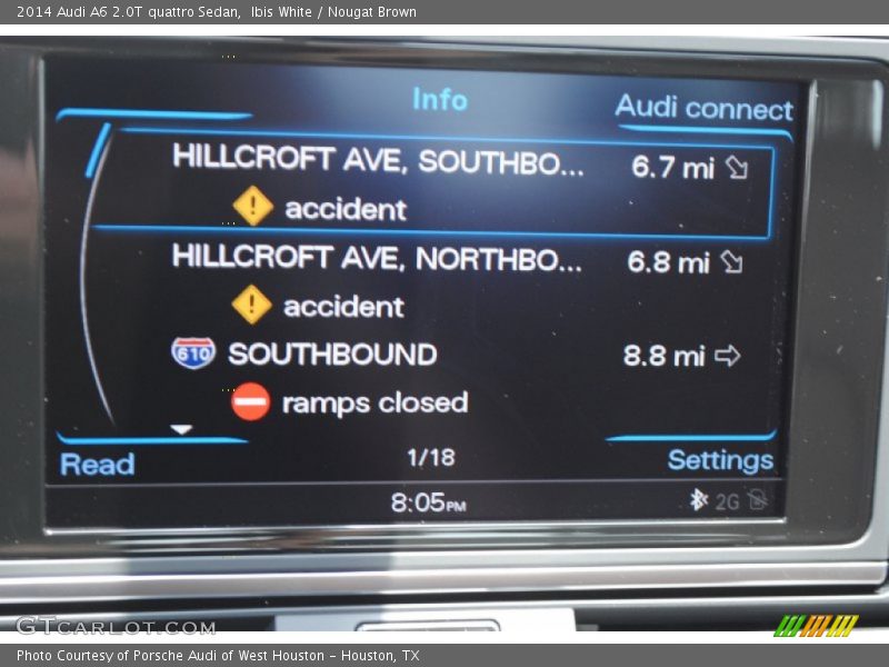 Ibis White / Nougat Brown 2014 Audi A6 2.0T quattro Sedan