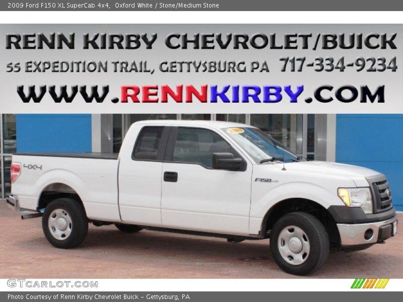Oxford White / Stone/Medium Stone 2009 Ford F150 XL SuperCab 4x4