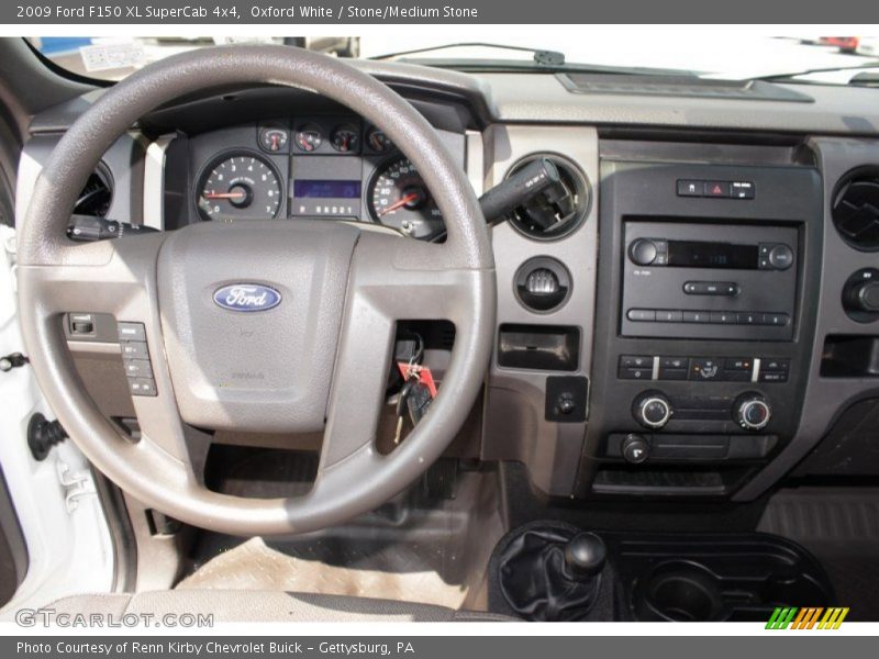 Oxford White / Stone/Medium Stone 2009 Ford F150 XL SuperCab 4x4