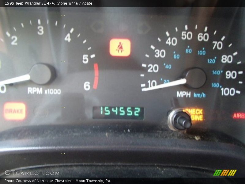 Stone White / Agate 1999 Jeep Wrangler SE 4x4