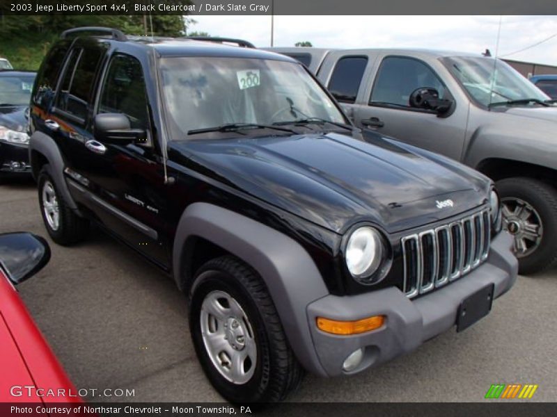 Black Clearcoat / Dark Slate Gray 2003 Jeep Liberty Sport 4x4