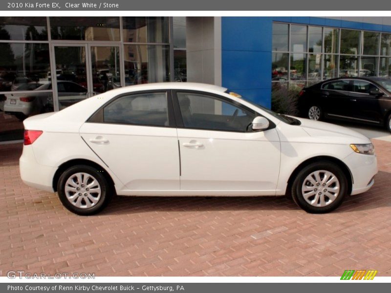 Clear White / Stone 2010 Kia Forte EX