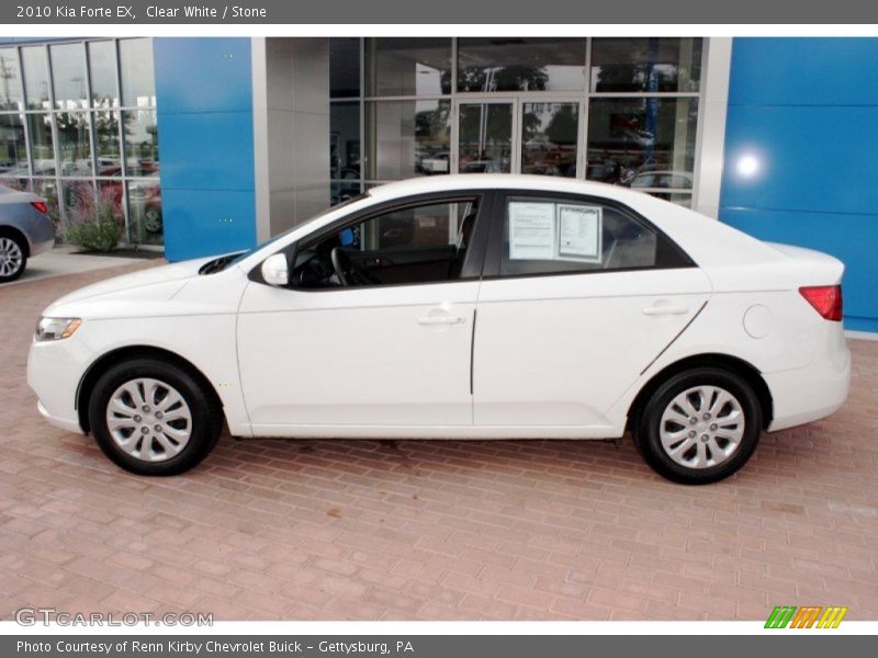 Clear White / Stone 2010 Kia Forte EX