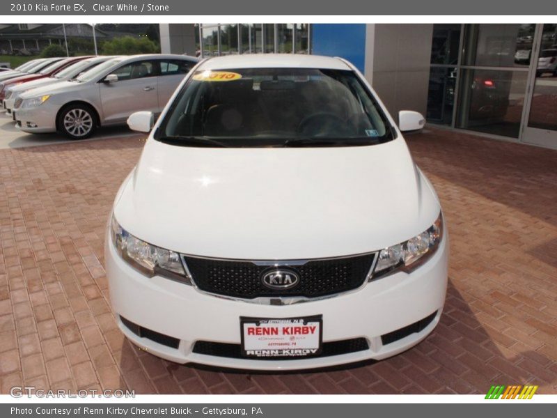 Clear White / Stone 2010 Kia Forte EX