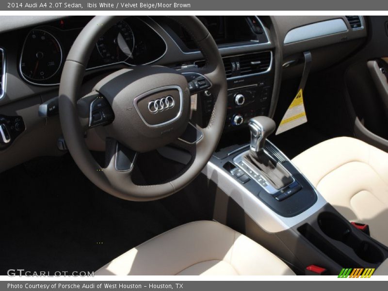 Ibis White / Velvet Beige/Moor Brown 2014 Audi A4 2.0T Sedan