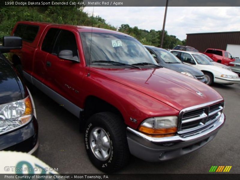 Metallic Red / Agate 1998 Dodge Dakota Sport Extended Cab 4x4