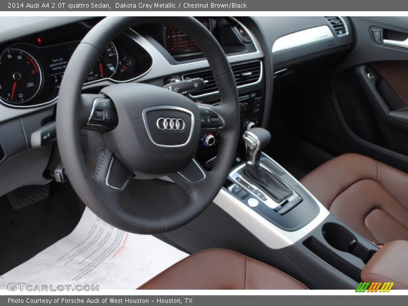 Dakota Grey Metallic / Chestnut Brown/Black 2014 Audi A4 2.0T quattro Sedan
