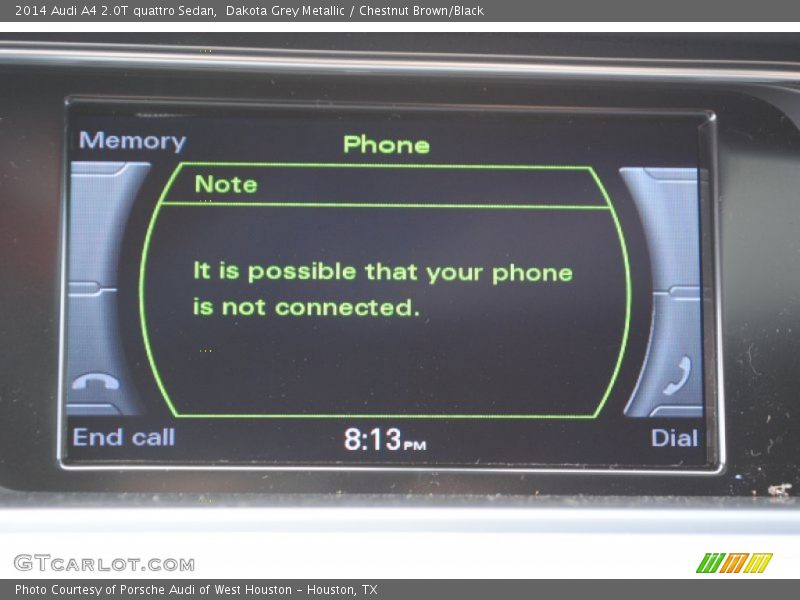 Dakota Grey Metallic / Chestnut Brown/Black 2014 Audi A4 2.0T quattro Sedan