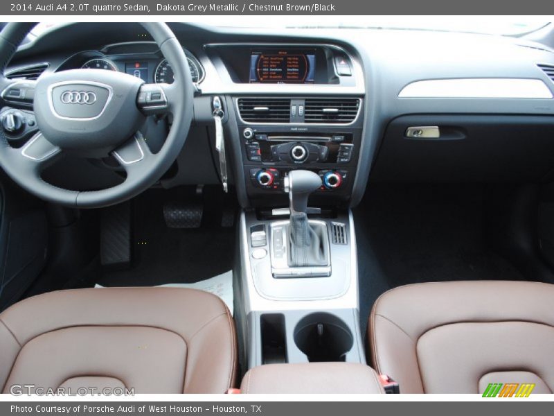 Dakota Grey Metallic / Chestnut Brown/Black 2014 Audi A4 2.0T quattro Sedan